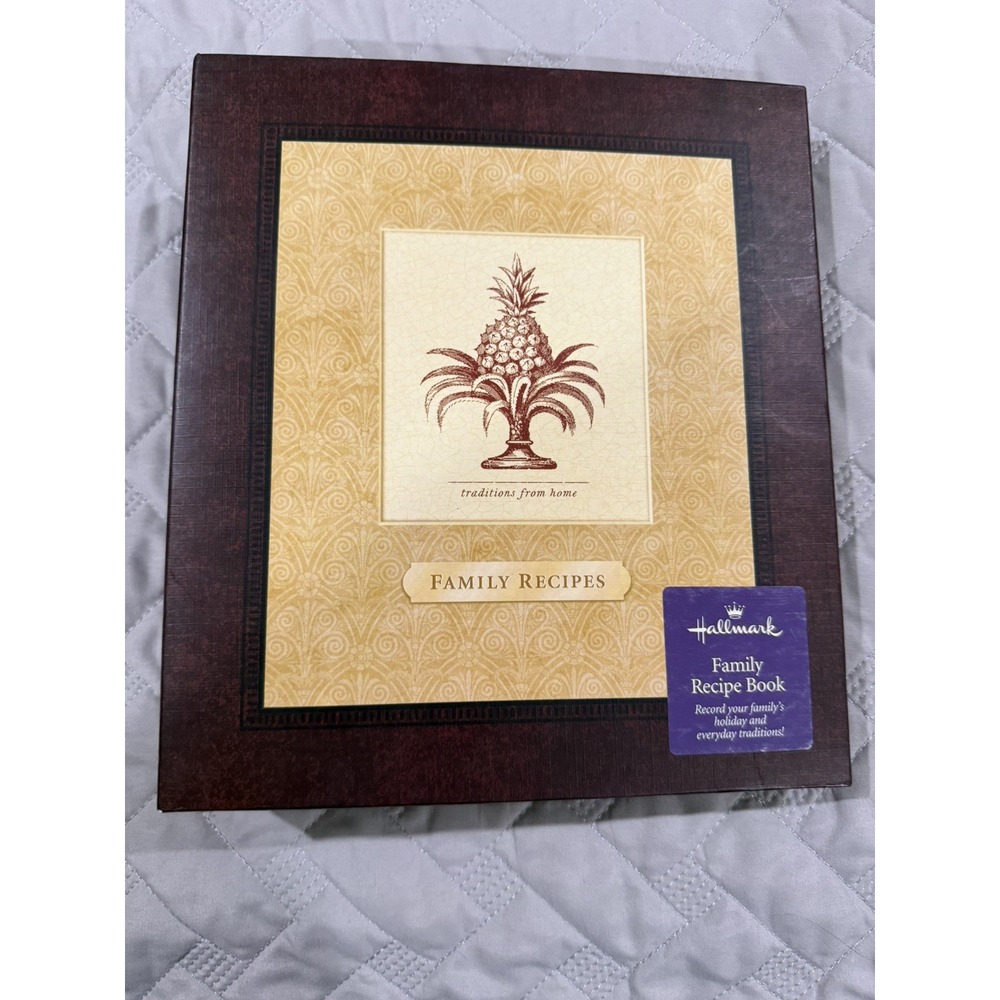 Hallmark 9" X 8" Family Recipe Book, 3 Ring Binder For handwritten pages & cards